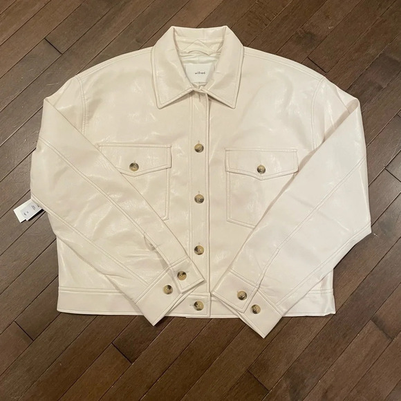 NWT Wilfred Autumn Shirt Jacket Vegan Leather colour Birch size L - Picture 6 of 12